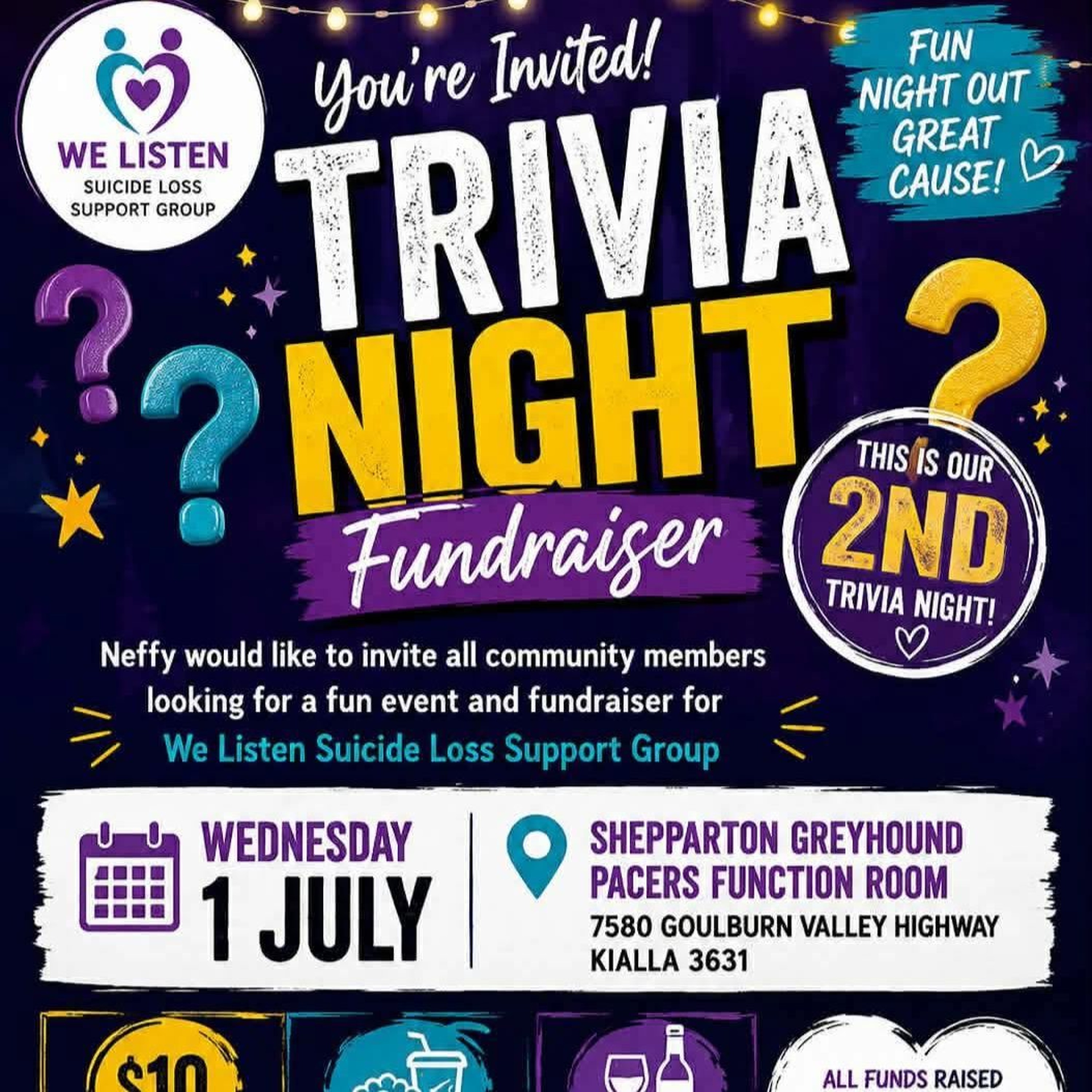 Steve 'Neffy' Neff talks about the upcoming We Listen Support Group trivia night