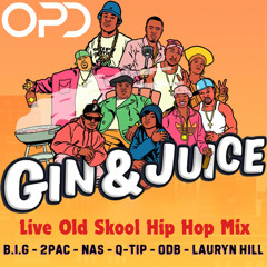 OPD Old Skool Hip Hop * LIVE MIX* @ "Gin & Juice" - B.I.G - 2Pac - Nas - Q-Tip - ODB - Lauryn Hill