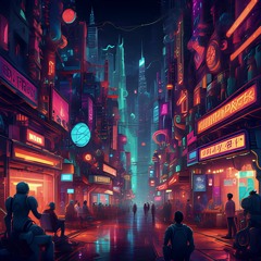 Neon-Lit Megacities