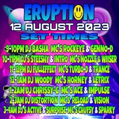 Eruption - DJ Basha - Mc Rockeye - Mc Genno D 12th August 2023)