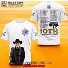 Willie Nelson 10th Anniversary Tour 2025 3D T-Shirt