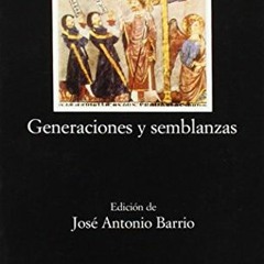 [FREE] PDF ☑️ Generaciones y semblanzas (Letras hispanicas/ Hispanic Writings) (Spani