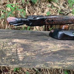 Native American Style Flute Indian Almond Wood , Eagle  series Fm 440 Hz reverb