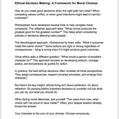 Wisdom Shorts Sample: Ethical Decision Making
