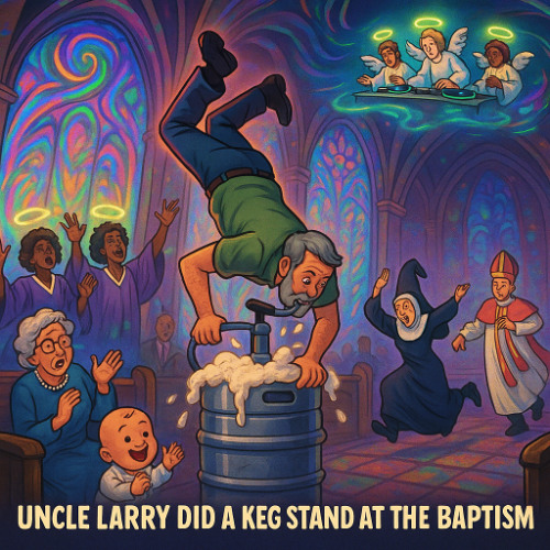 Uncle Larry Did a Keg Stand at the Baptism