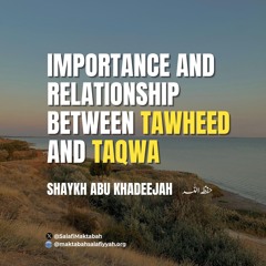 Importance and relationship between Tawheed and Taqwa - Shaykh Abu Khadeejah