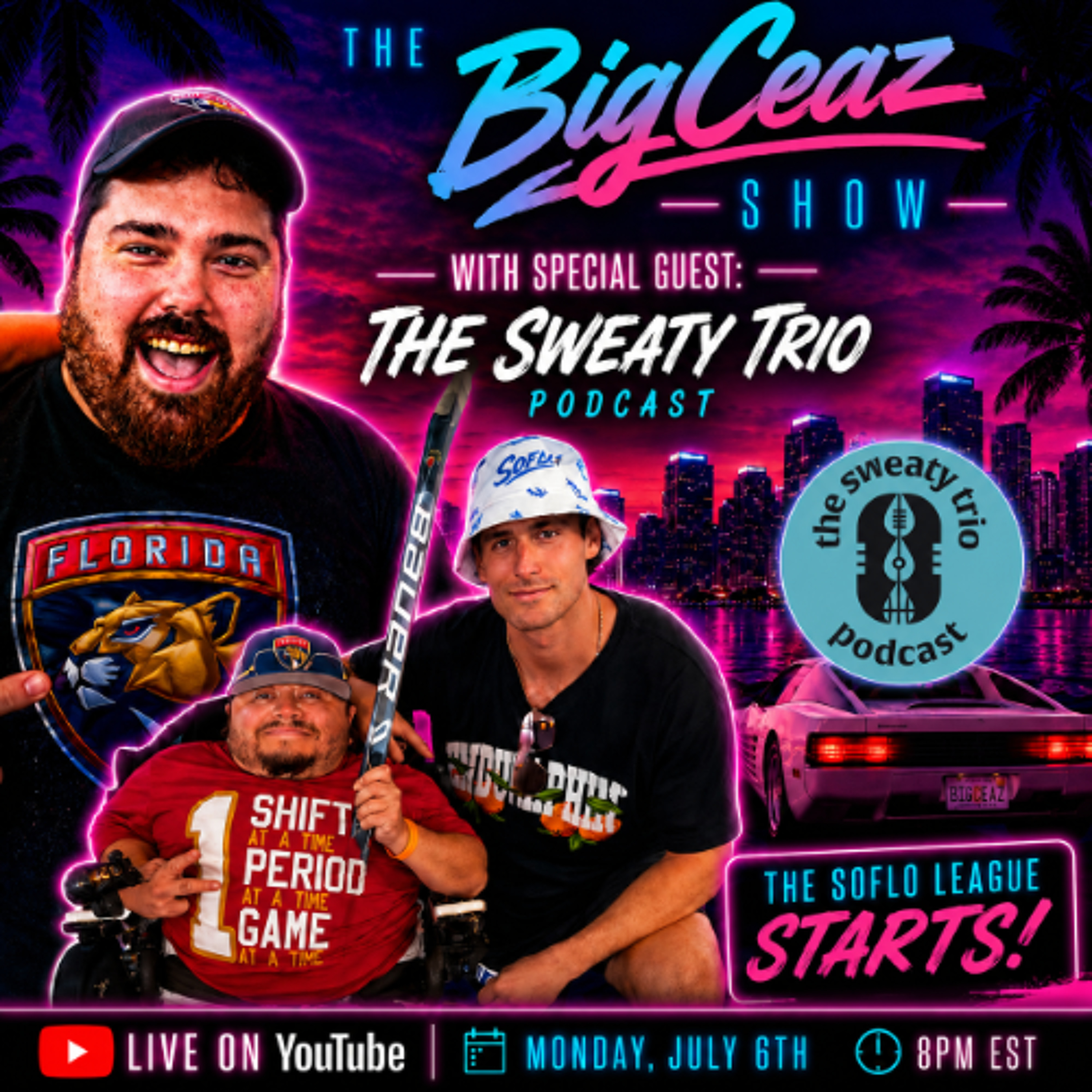 The BigCeaz Show LIVE_ The Sweaty Trio Podcast & SoFlo Summer Hockey Preview episode artwork