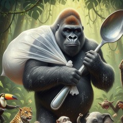 simio 🦍  no mata🔪 hombre, simio 🥄🍏🐒