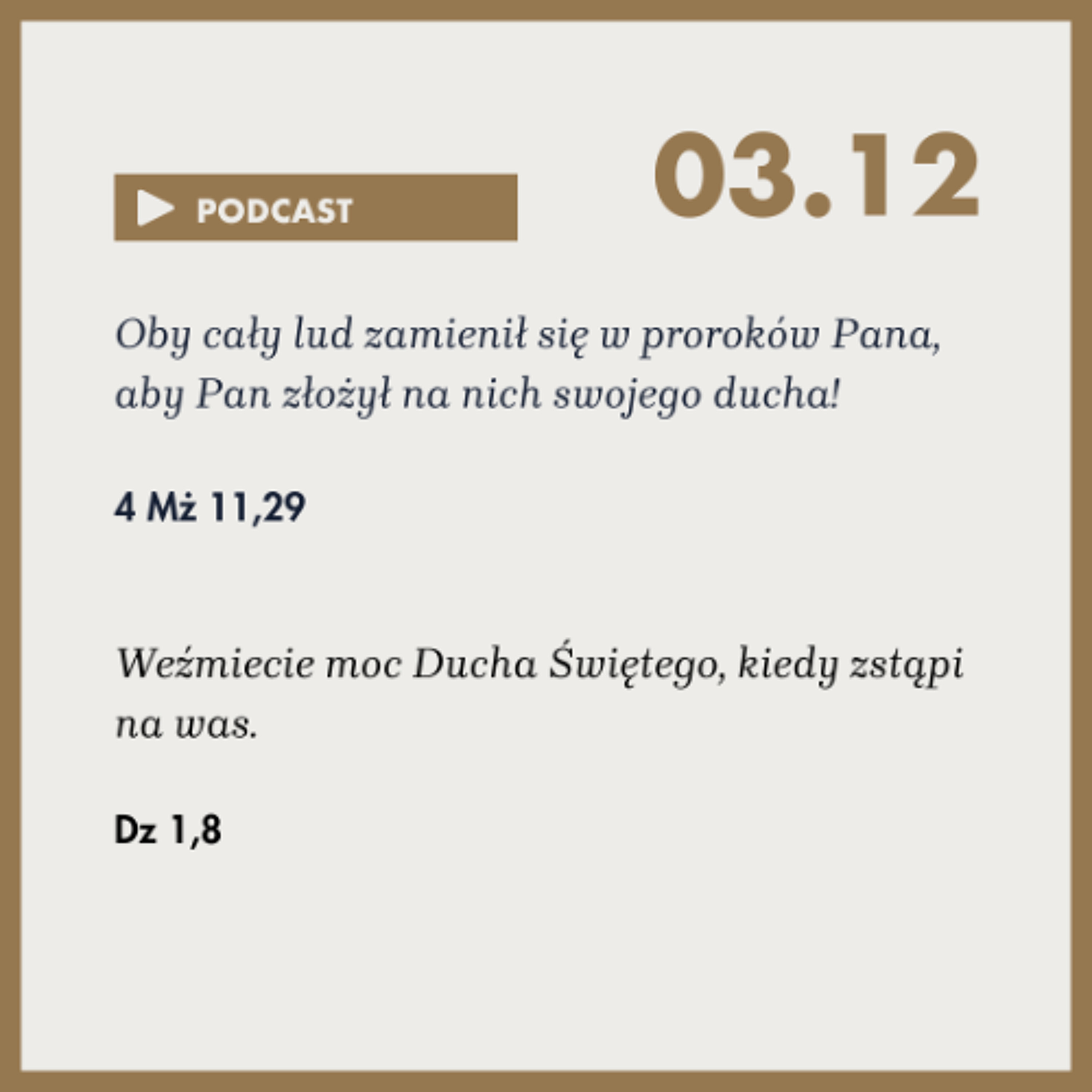 Rozważanie na dzień 3 grudnia 2025r episode artwork