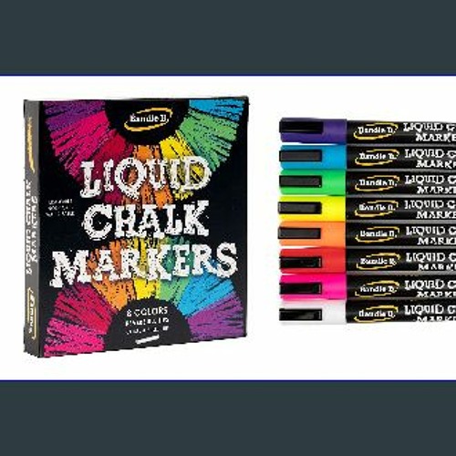 Chalk Markers - 8 Vibrant, Erasable, Non-Toxic, Water-Based, Reversible  Tips, For Kids & Adults for Glass or Chalkboard Markers for Businesses