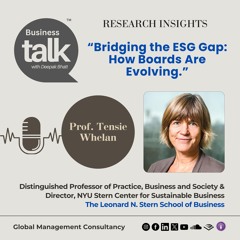 Navigating the ESG Landscape: Challenges and Opportunities in Business with Prof. Tensie Whelan