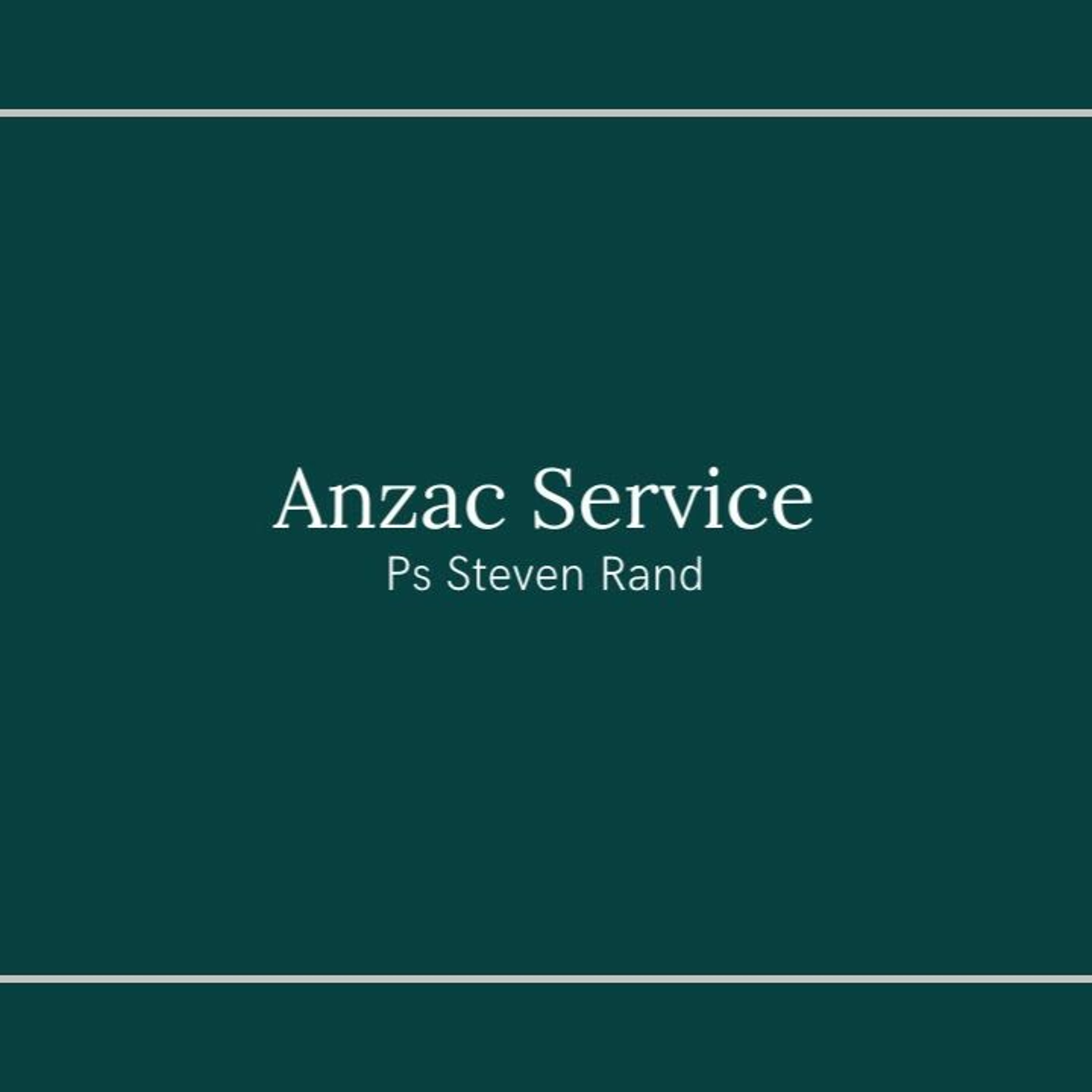 Anzac Service 2021 Anzac Service 2021