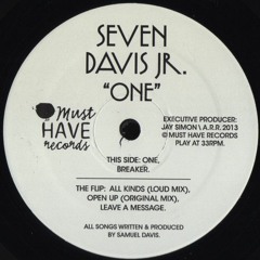 Seven Davis Jr. - One (Nick Mozzarel Edit)