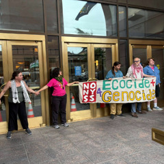 Divest from Death Protest Comptroller DiNapoli over investments in Israel, fossil fuels