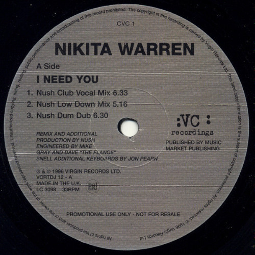 Nikita Warren - I Need You (Nush Club Vocal Mix)