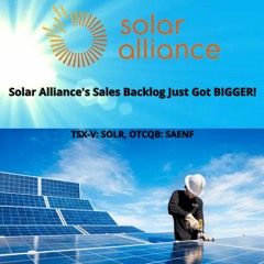 Solar Alliance's Sales Backlog Just Got BIGGER!