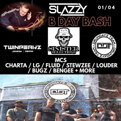 LIVE TwinpeakZ W Ell Gee Bengee & Stewzee! Last 15 Sinister Selections W Charta - Slazzy Bday Bash