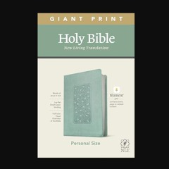 NLT Personal Size Giant Print Holy Bible (Red Letter, LeatherLike, Floral Frame Teal): Includes Fr