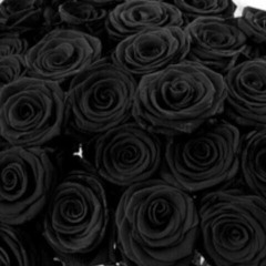 black sprayed flowers