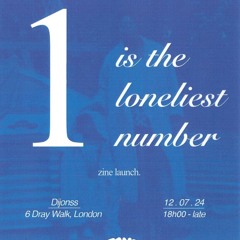 1 IS THE LONELIEST NUMBER POP-UP