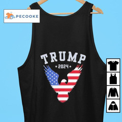 Trump 2024 Usa Flag Eagle Sign Shirt