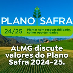 ALMG discute valores do Plano Safra 2024-25