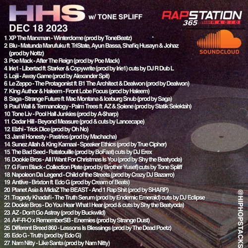Hip Hop Stacks with Tone Spliff - 12/18/23
