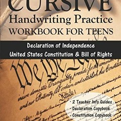 [Read] PDF EBOOK EPUB KINDLE Learning Cursive: Handwriting Practice Workbook for Teens: With Declara