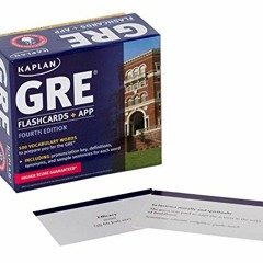 Get [KINDLE PDF EBOOK EPUB] GRE Vocabulary Flashcards + App (Kaplan Test Prep) by  Ka