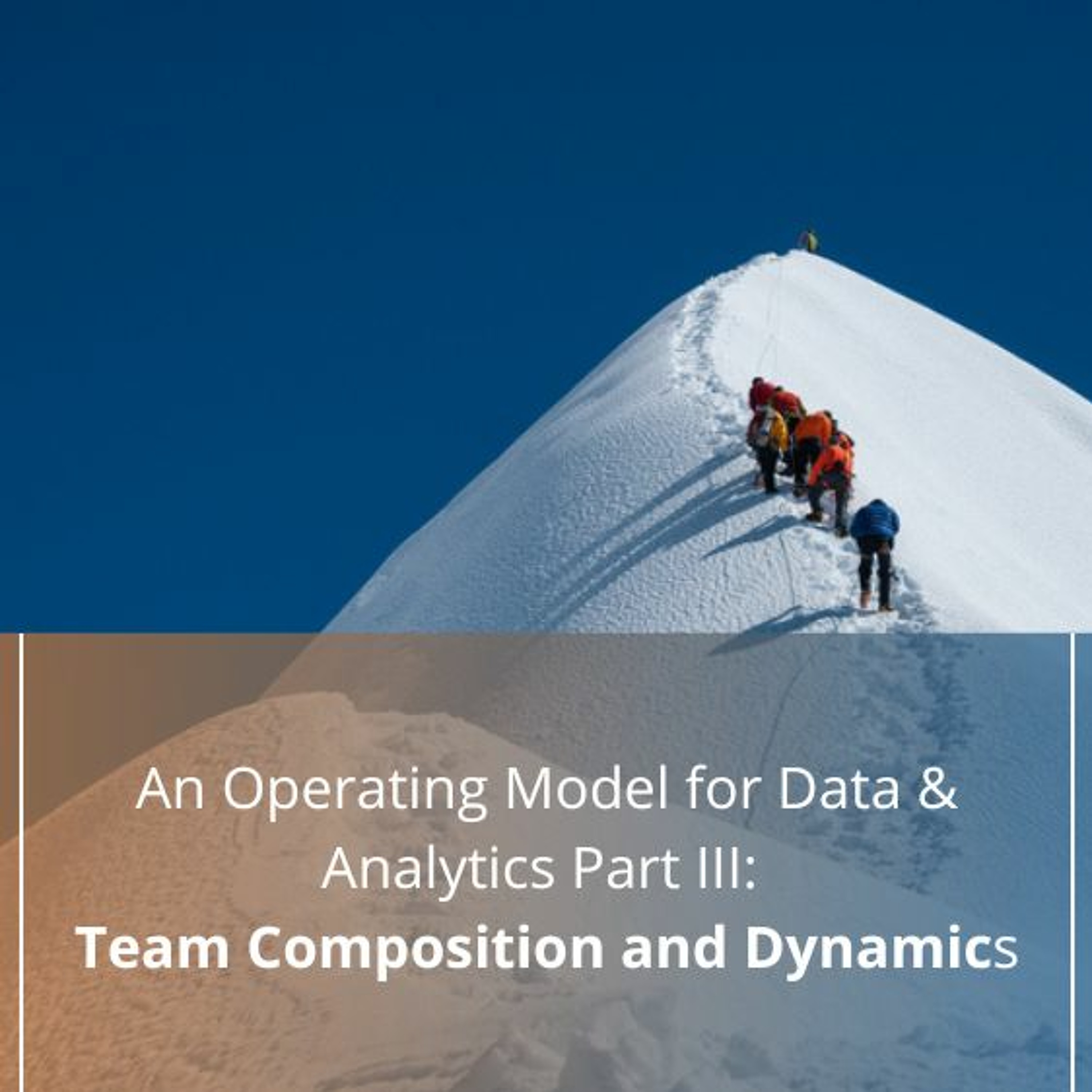 cover of episode An Operating Model for Data & Analytics Part III: Team Composition and Dynamics - Audio Blog