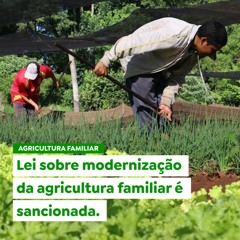 Lei sobre modernização da agricultura familiar é sancionada