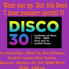 2022-06-04 Disco 30 (Dan Hofmann, Dave Thorley, Eva Crystaltips, Hendrik Irmscher, Matthew Fox)