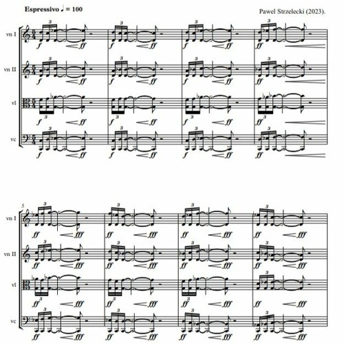 Pawel Strzelecki: String Quartet No. 17 (2023), 21' ca.