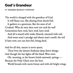 338 God's Grandeur by Gerard Manley Hopkins