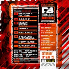 2023-05-13 - Ed Rush & Optical feat. 2Shy @ DEFINITION - Drum & Bass Classics (All Dayer...