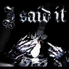 I SAID IT