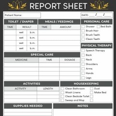 PDF_  The Caregiver Report Sheet: Daily Log Book for Assisted Living Patients, C