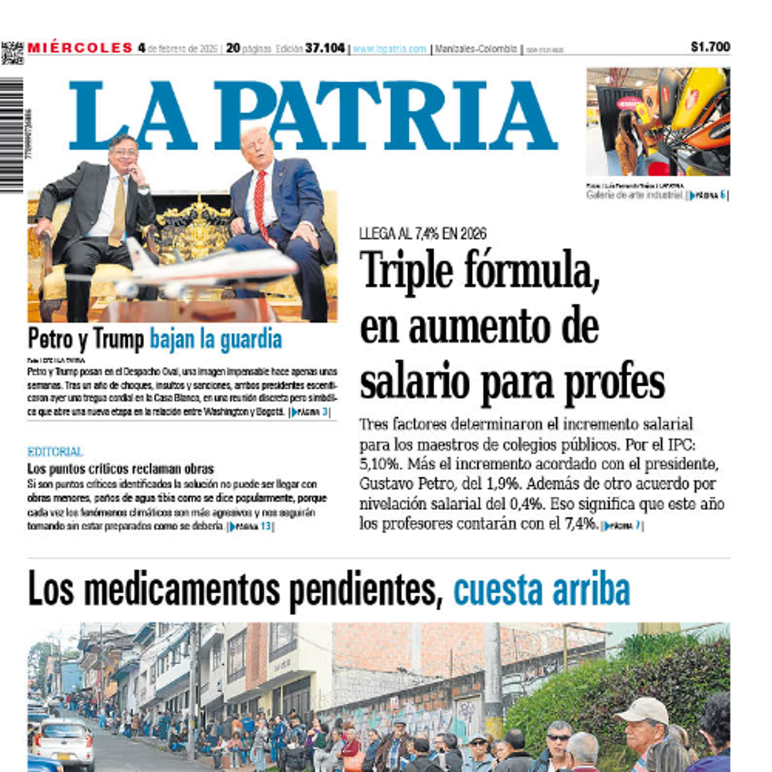 1. Titulares del informativo de la mañana - 4 de febrero