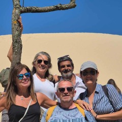 Christine, Brigitte, Sonia et Martin Dune du Pyla 2024 de Pascalou