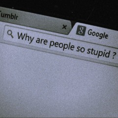 why are people so stupid ?