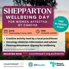 Catherine Meredith on the Shepparton Cancer Wellbeing Day for Women