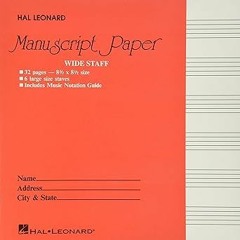 PDF Download Wide Staff Manuscript Paper (Red Cover) BY Hal Leonard Corp. (Editor)