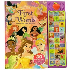 {ebook} 📚 Disney Princess Cinderella, Moana, Rapunzel, and More! - First Words: Point, Match, List