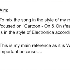 Mixing in the style of a reference track "Cartoon - On & On"