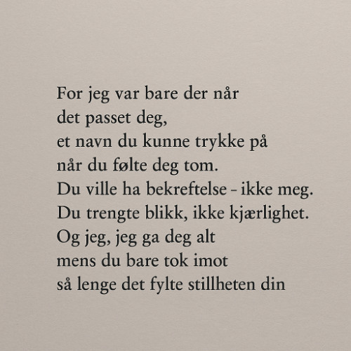 Bare når det passer deg