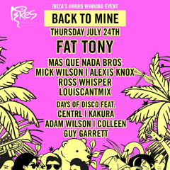Guy Garrett - Back To Mine at Pikes - Days Of Disco - 24th July 2025