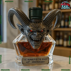 Iron Maiden The Number Of The Beast Whiskey Bottle