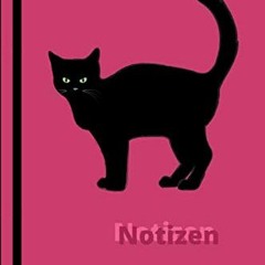 Lesen Notizen: Notizbuch schwarze Katze, pink glänzend, 120 Seiten, blanko, DIN A5, gern verwendet