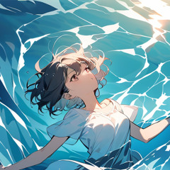 Floating in the water