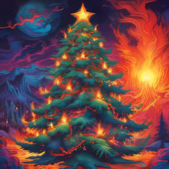 Christmas Tree on Fire